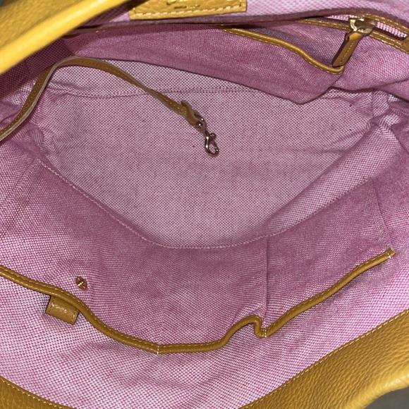 Dooney & Bourke Mustard Yellow Leather Shoulder Bag - Picture 10 of 11